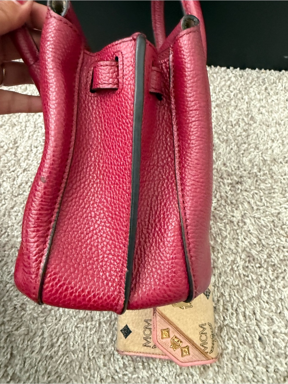 mcm Mini Milla Tote Burgundy - Picture 6 of 12